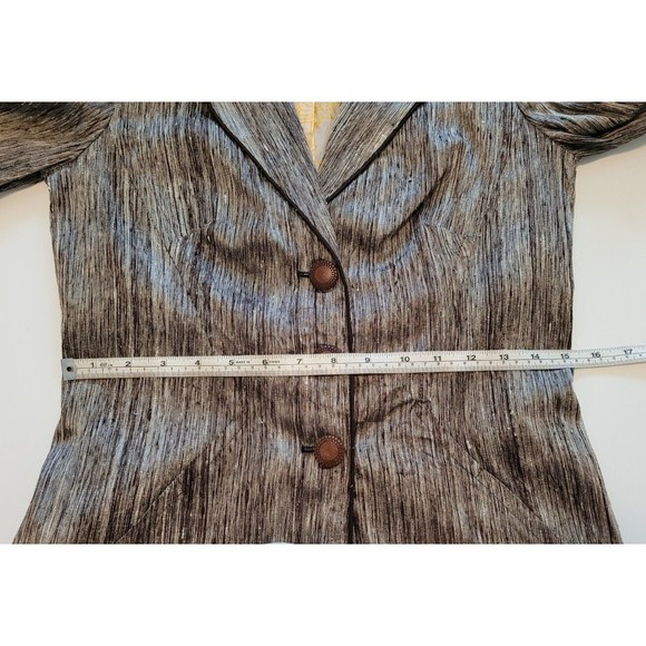 Anthropologie BURNING TORCH Women's Metallic Raw Silk Beaded Duster/Jacket P/SML - Picture 10 of 12